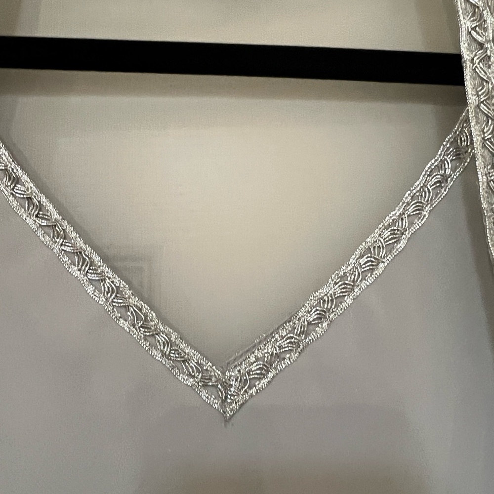 SLNY Silver Layered Wedding Dress - Picture 2 of 13